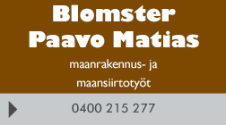 Blomster Paavo Matias logo